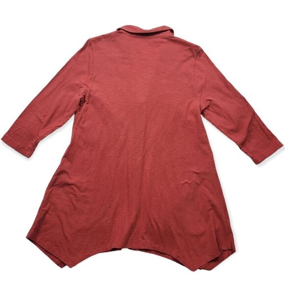 Soft Surroundings Women's Danielle Statement Button Down 3/4 Sleeve Top Size S - Picture 2 of 13